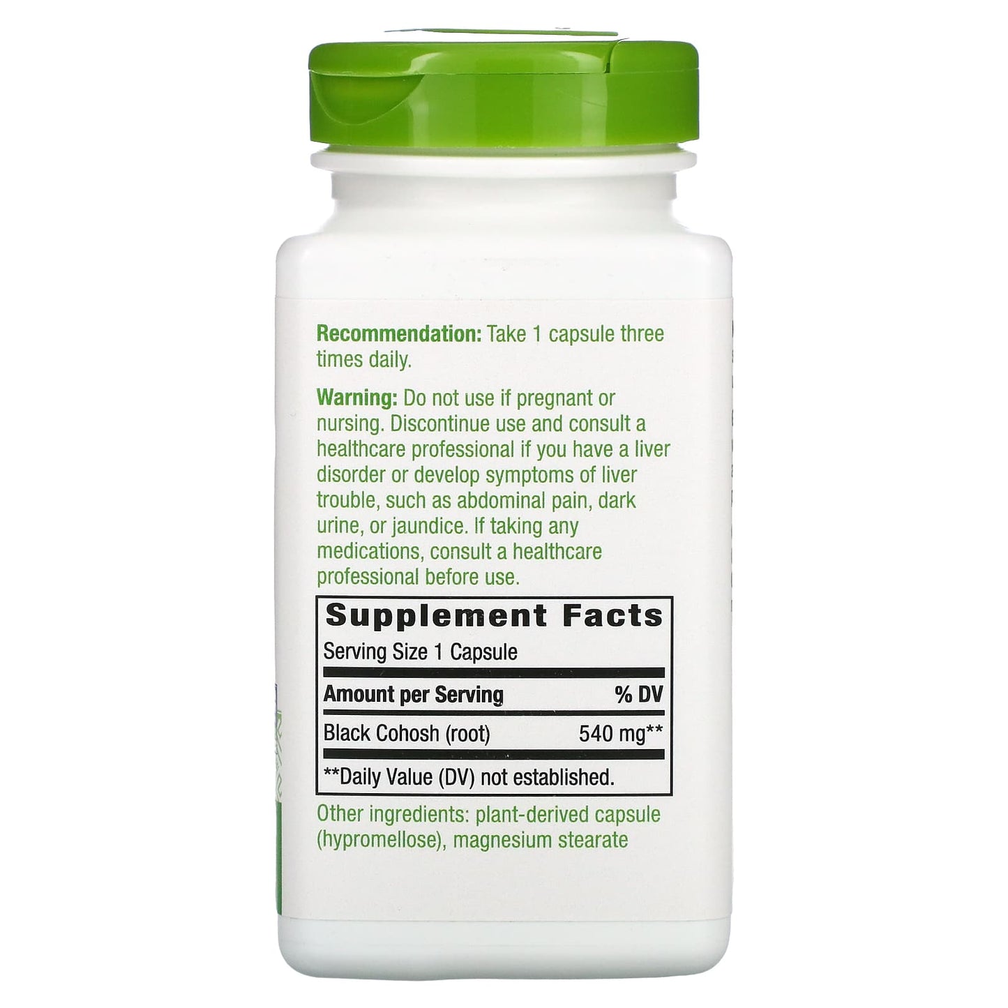 Nature’s Way, Black Cohosh Root, 180 Vegetarian Capsules UPC 033674146903 | Hilife Vitamins