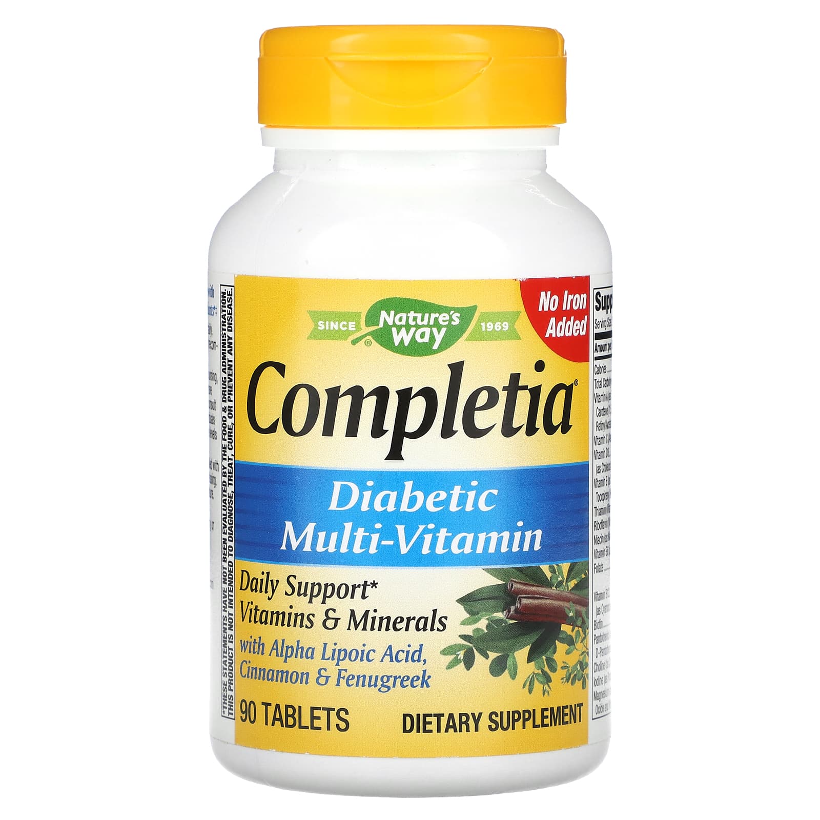 Nature’s Way, Completia Diabetic, 90 Tablets UPC 033674149249 | Hilife Vitamins