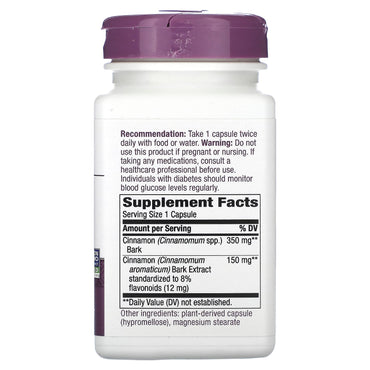 Nature’s Way, Standardized Cinnamon, 120 Vegetarian Capsules UPC 033674150825 | Hilife Vitamins