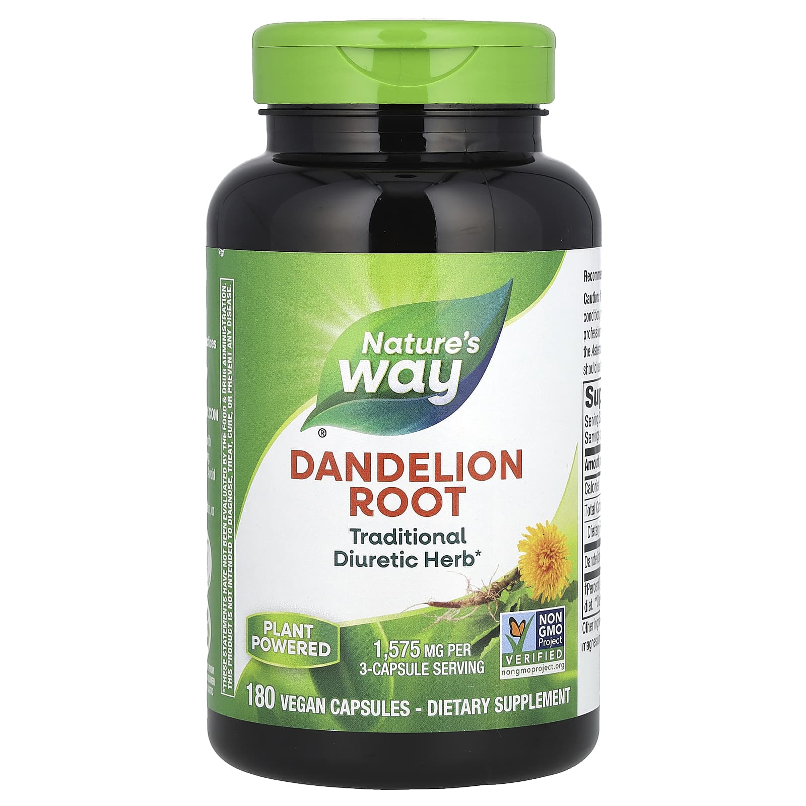 Nature’s Way, Dandelion Root, 1,575 mg, 180 Vegan Capsules (525 mg per Capsule) UPC 033674153369 | Hilife Vitamins