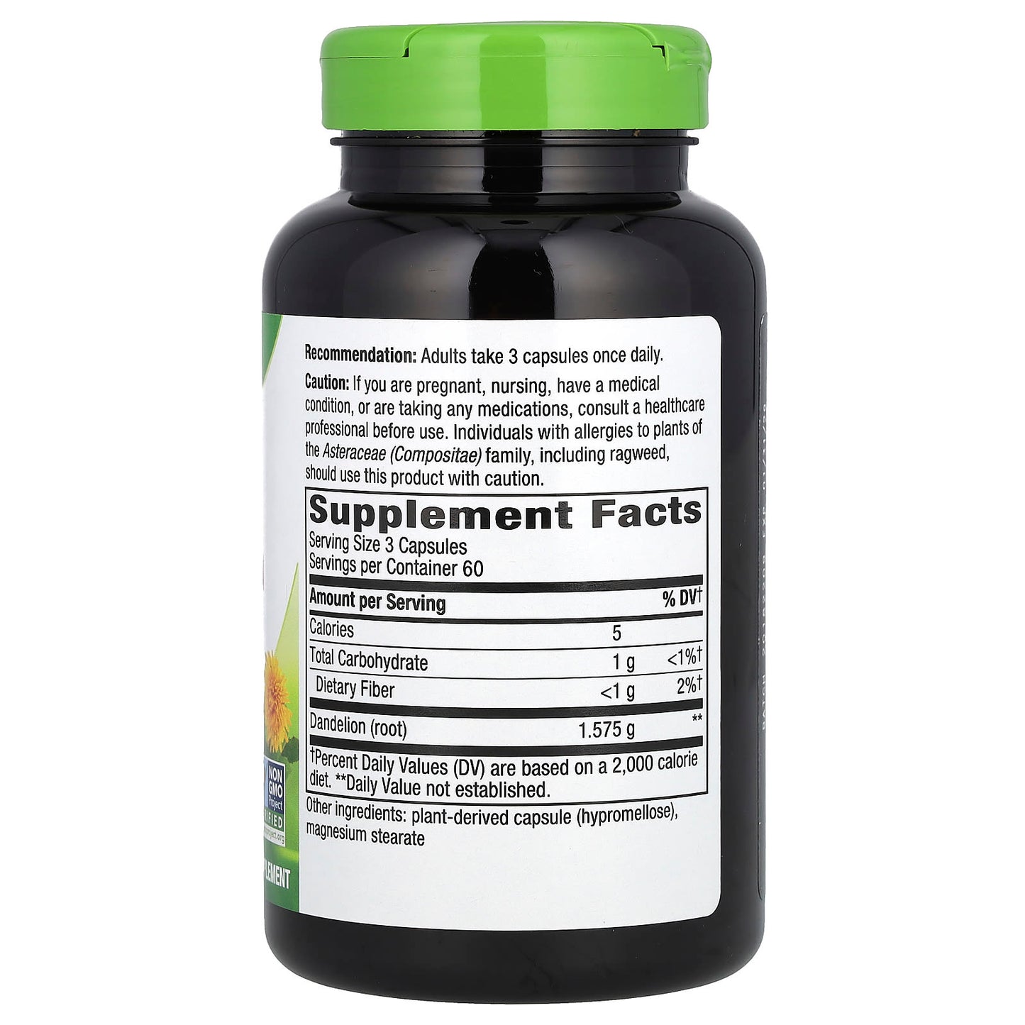 Nature’s Way, Dandelion Root, 1,575 mg, 180 Vegan Capsules (525 mg per Capsule) UPC 033674153369 | Hilife Vitamins
