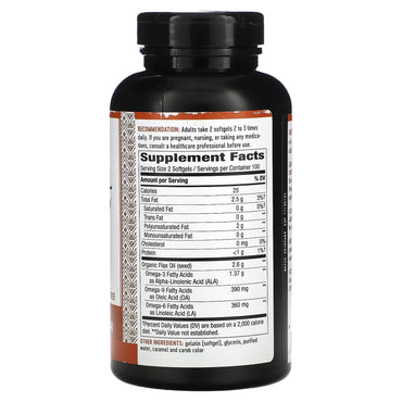 Nature’s Way, Flax Seed 1300 mg, 200 Softgels UPC 033674154250 | Hilife Vitamins