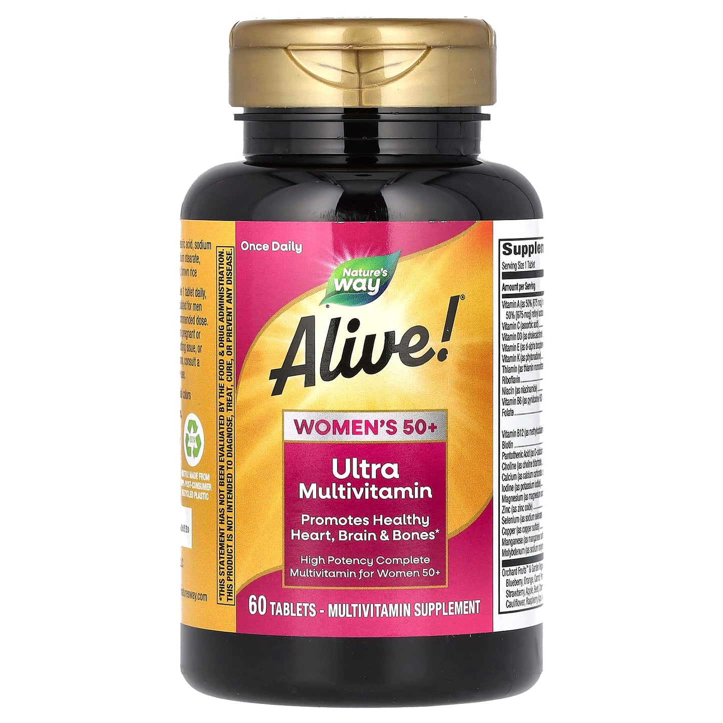 Nature’s Way, Alive! Once Daily, Women’s 50+ Multi-Vitamin, 60 Tablets UPC 033674156926 | Hilife Vitamins