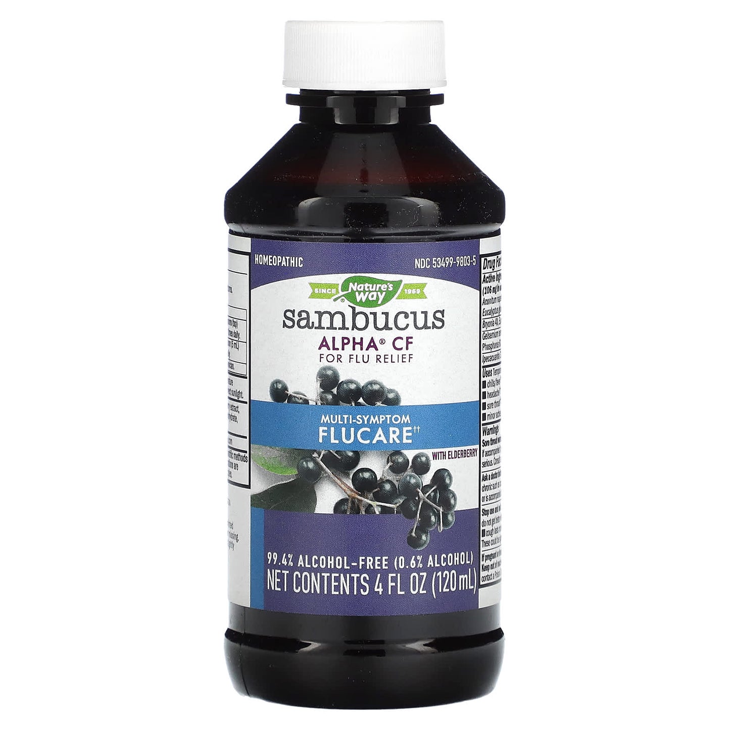 Nature’s Way, Sambucus Flucare Syrup, 4 Oz UPC 033674158036 | Hilife Vitamins