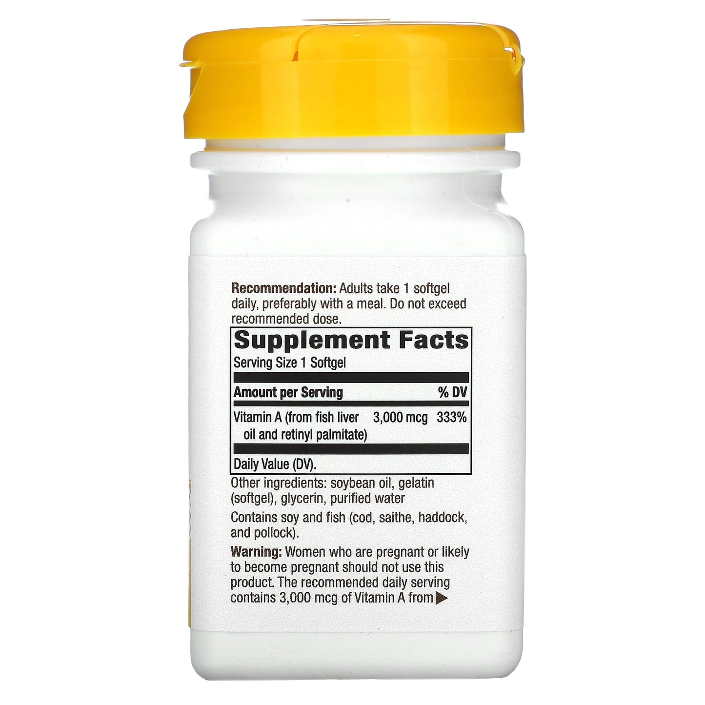 Nature’s Way, Vitamin A 10,000 IU, 100 Softgels UPC 033674401101 | Hilife Vitamins