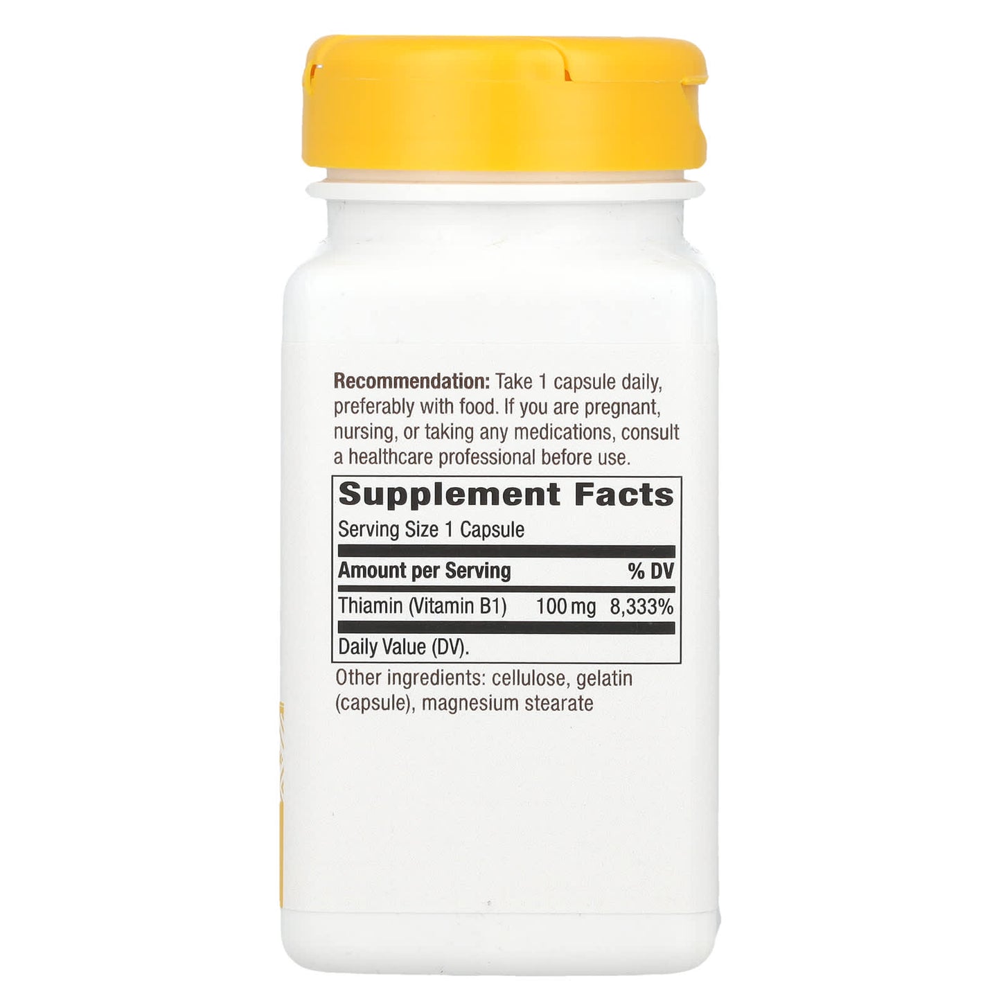 Nature’s Way, Vitamin B-1 100 mg, 100 Capsules UPC 033674404119 | Hilife Vitamins