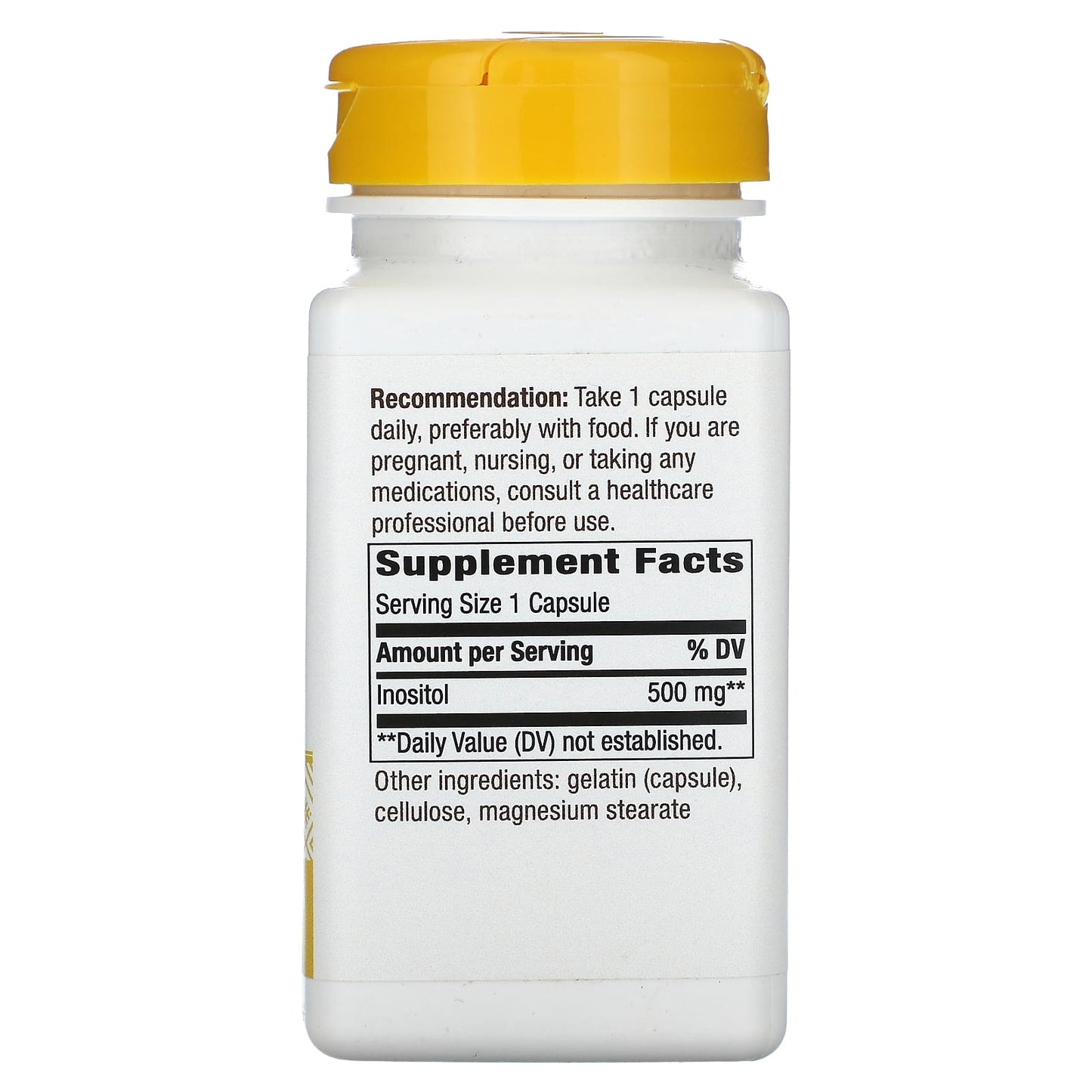 Nature’s Way, Inositol 500 mg, 100 Capsules UPC 033674404614 | Hilife Vitamins