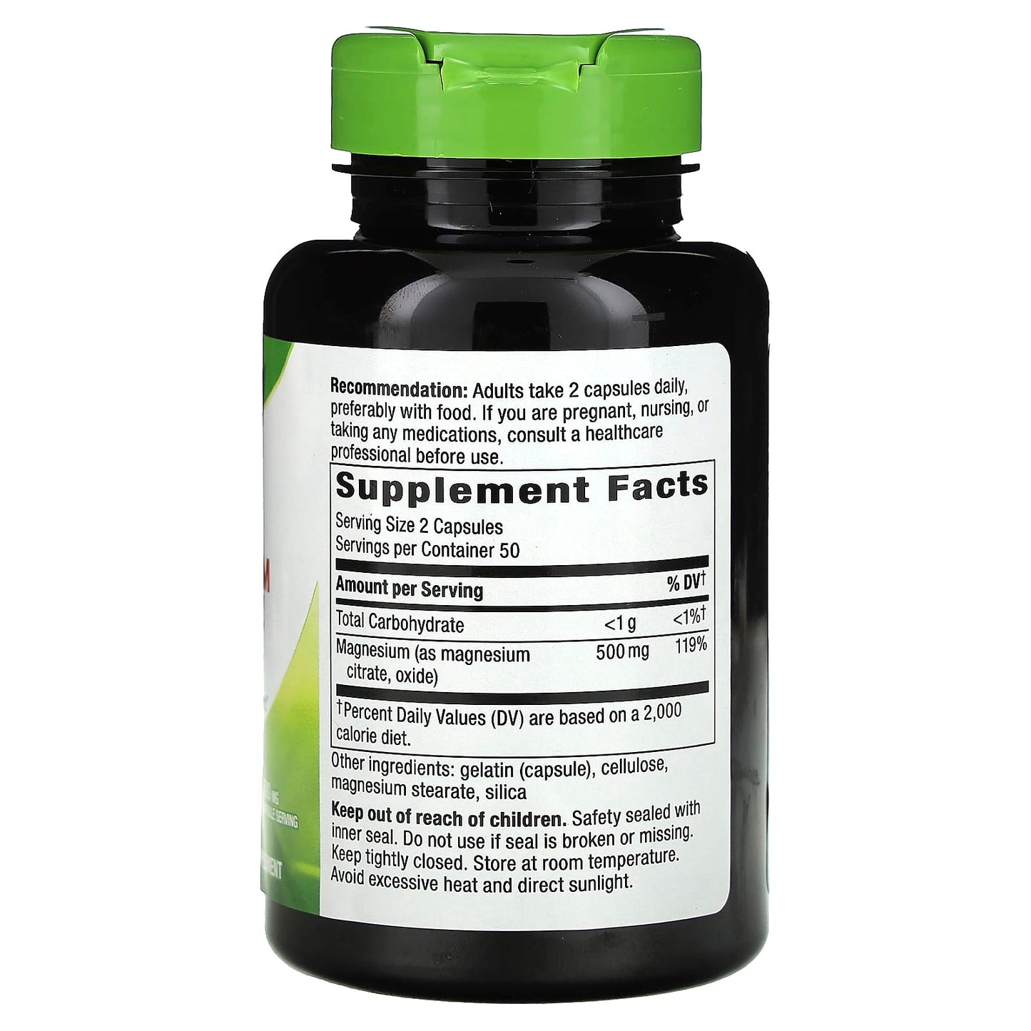 Nature’s Way, Magnesium 500 mg, 100 Capsules UPC 033674410516 | Hilife Vitamins