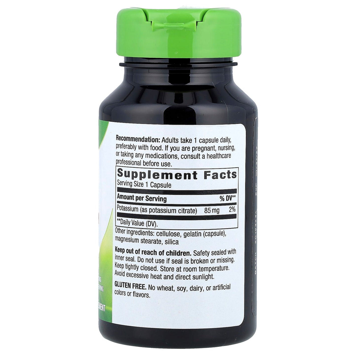 Nature’s Way, Potassium 99 mg, 100 Capsules UPC 033674410714 | Hilife Vitamins