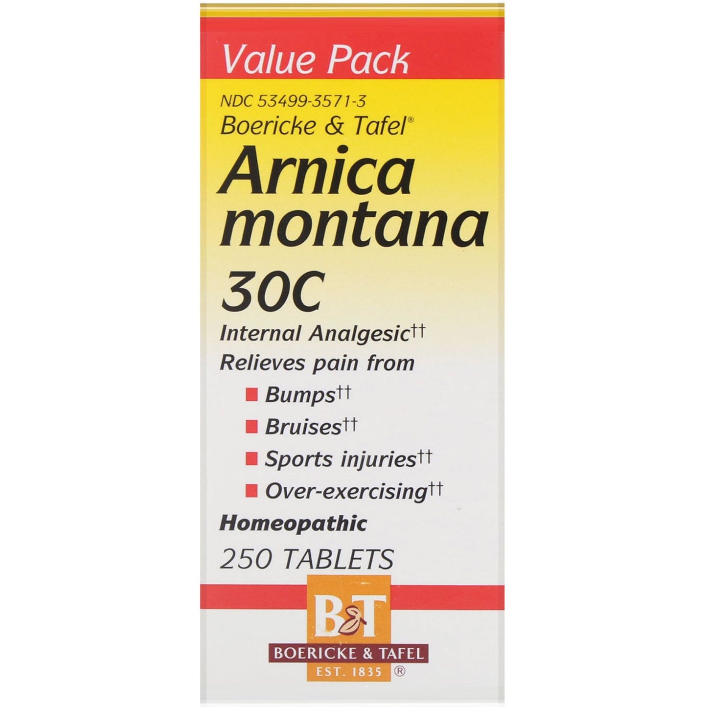 Nature’s Way, Arnica Montana 30C, 250 Tablets UPC 308072035747 | HiLife Vitamins