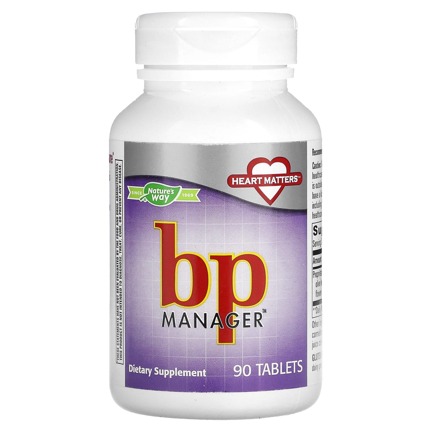 Nature’s Way, Blood Presssure Manager, 90 Tablets UPC 763948028696 | Hilife Vitamins