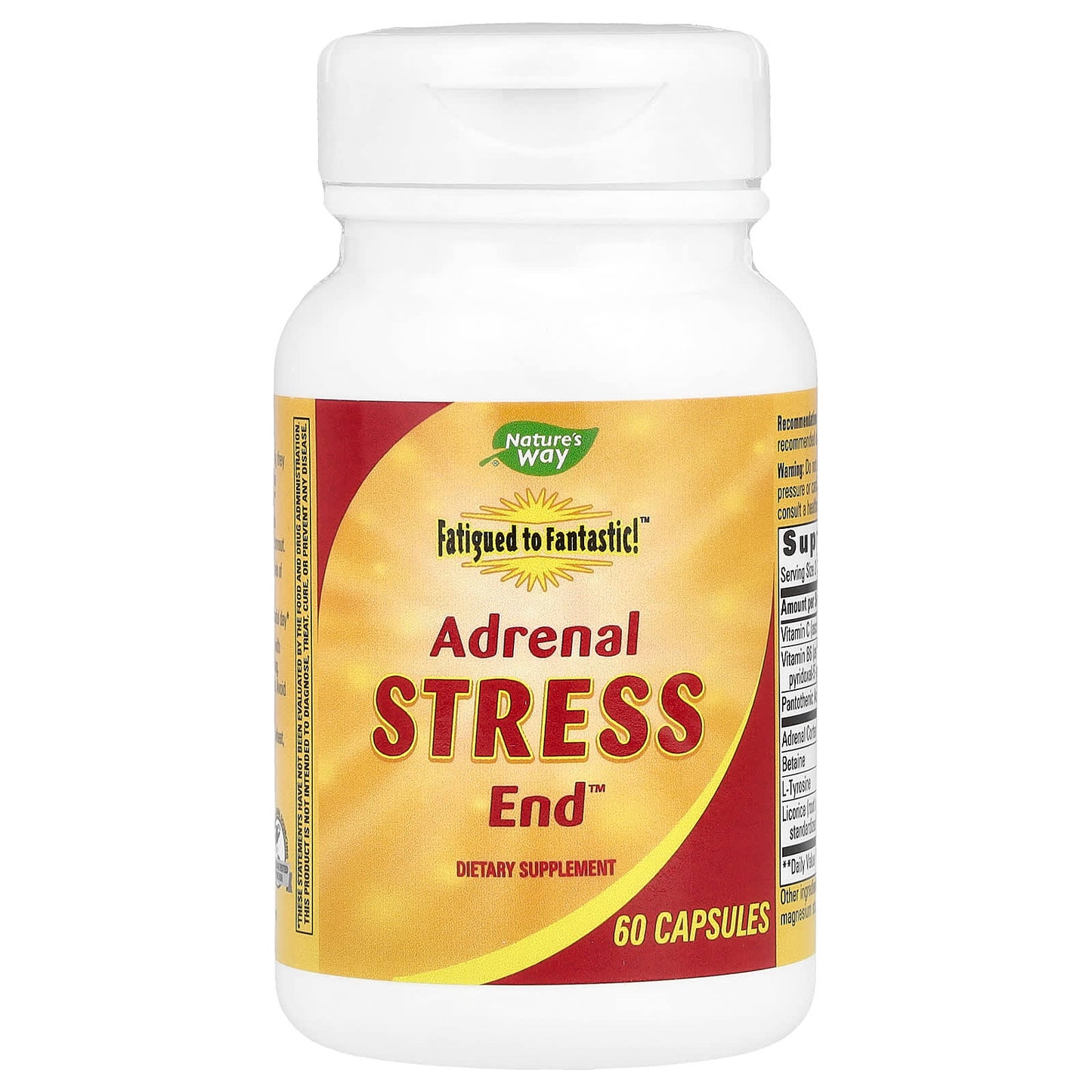 Nature’s Way, Adrenal Stress End Raw Adrenal, 60 Capsules UPC 763948040353 | Hilife Vitamins