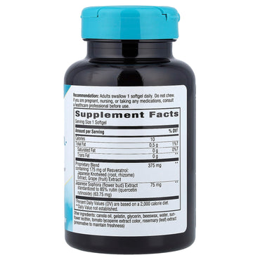 Nature’s Way, Resveratrol-forte High Potency, 60 Softgels UPC 763948058365 | Hilife Vitamins