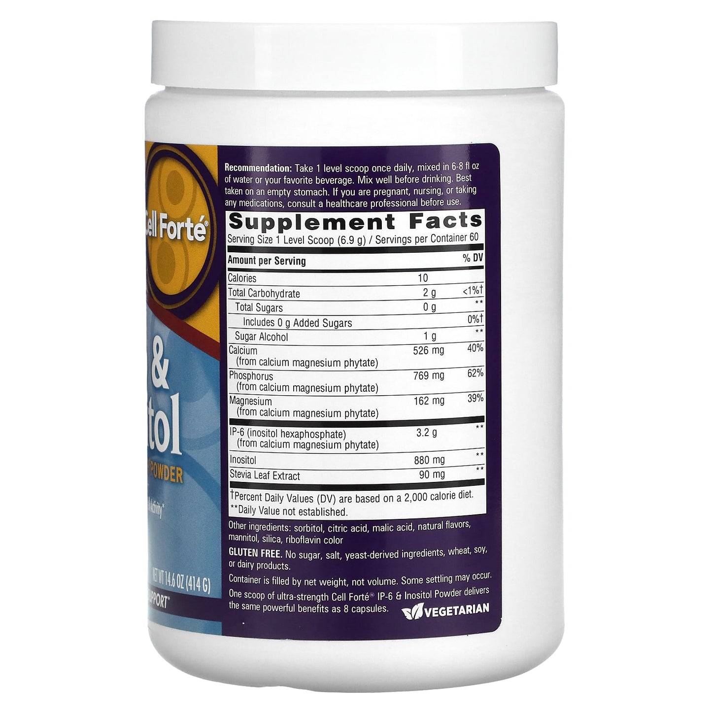 Nature’s Way, Cell Forté, IP-6 & Inositol, Ultra-Strength Powder, Citrus, 14.6 oz (414 g) UPC 763948058501 | Hilife Vitamins