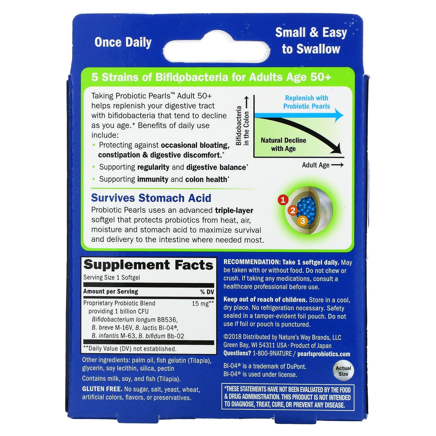 Nature’s Way, pearls adult 50+, 30 Softgels UPC 763948105106 | Hilife Vitamins