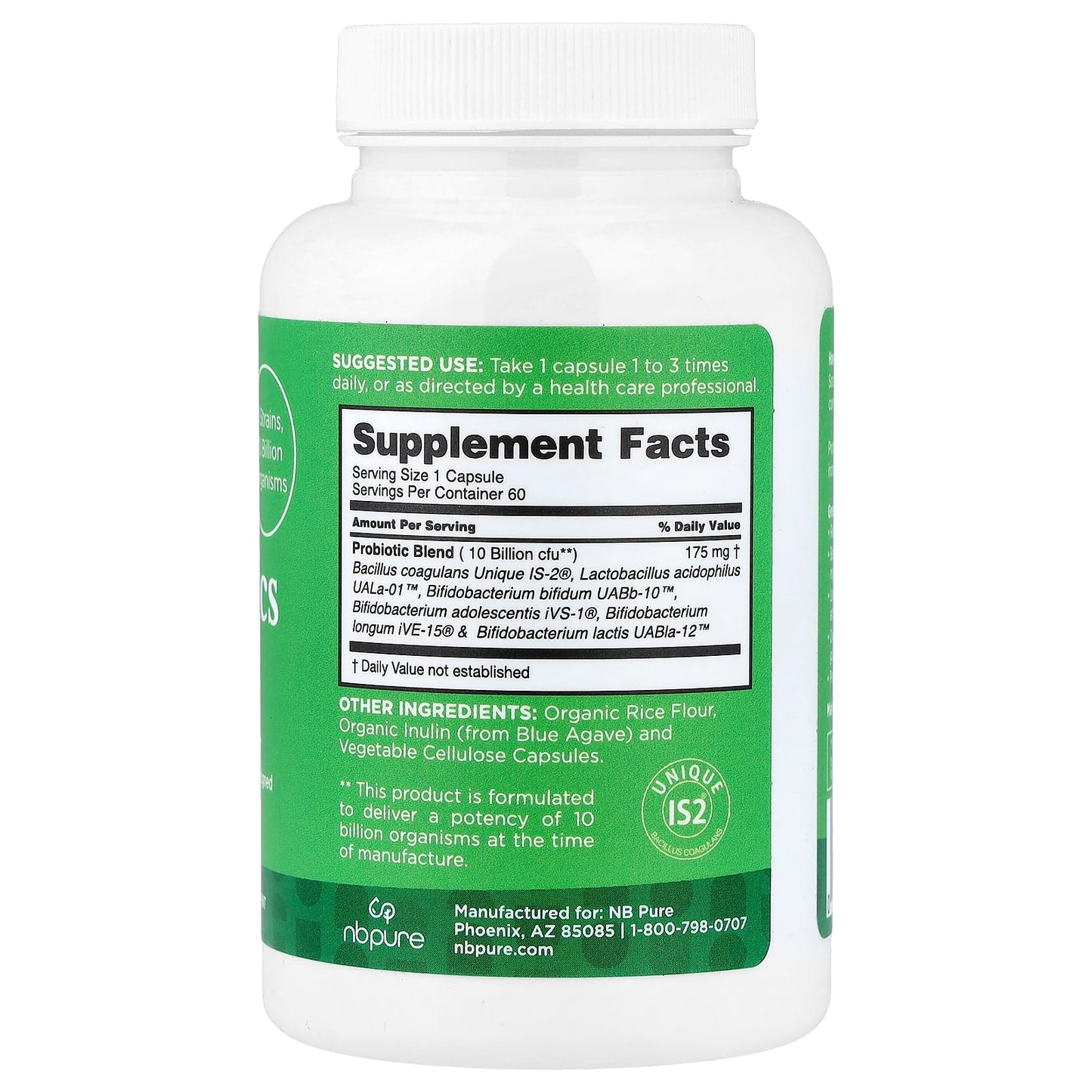 NB Pure, Poobiotics, 60 Capsules UPC 013886030382 | Hilife Vitamins