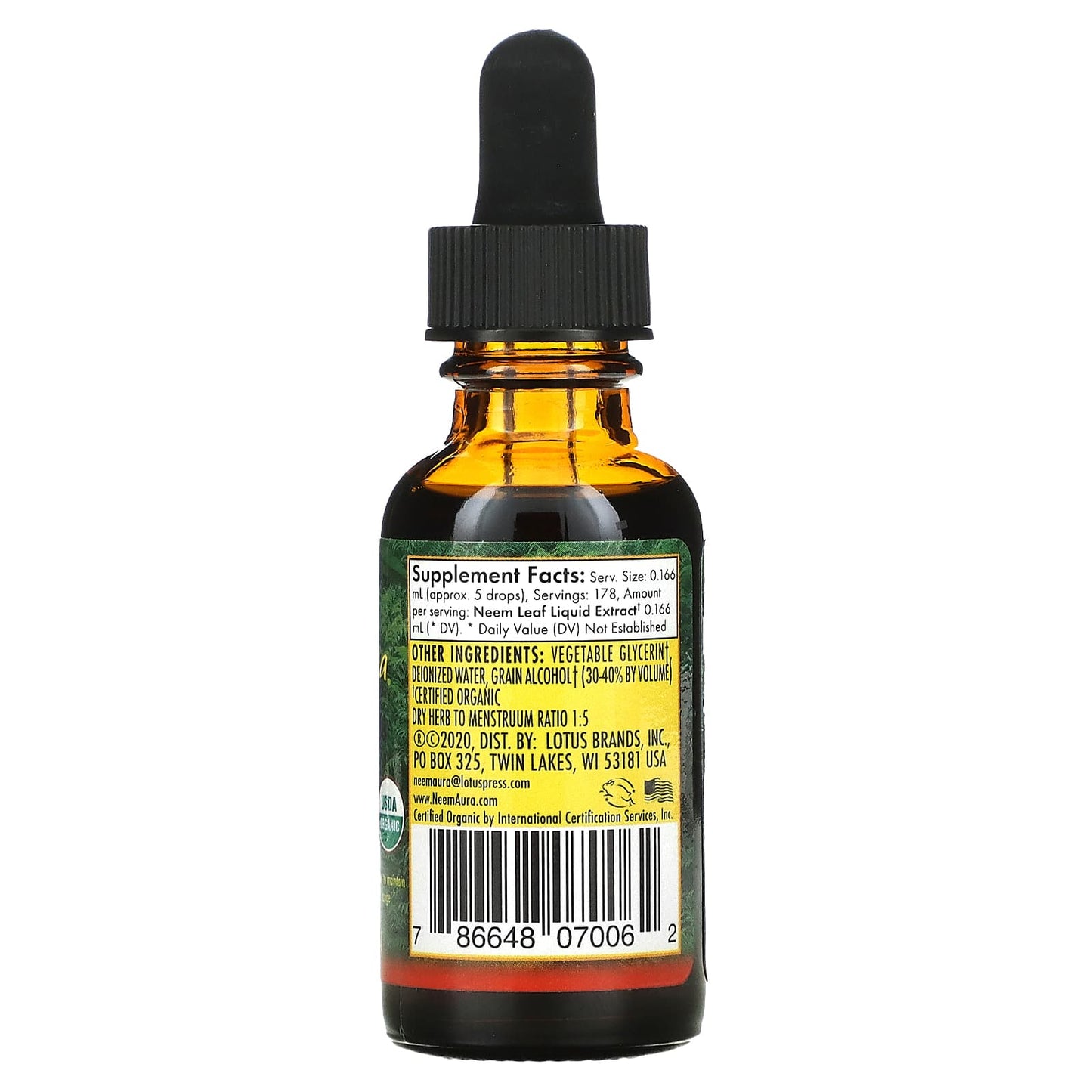 Neemaura, Neem Extract 'Triple Potency' Organic, 1 Oz UPC 786648070062 | Hilife Vitamins