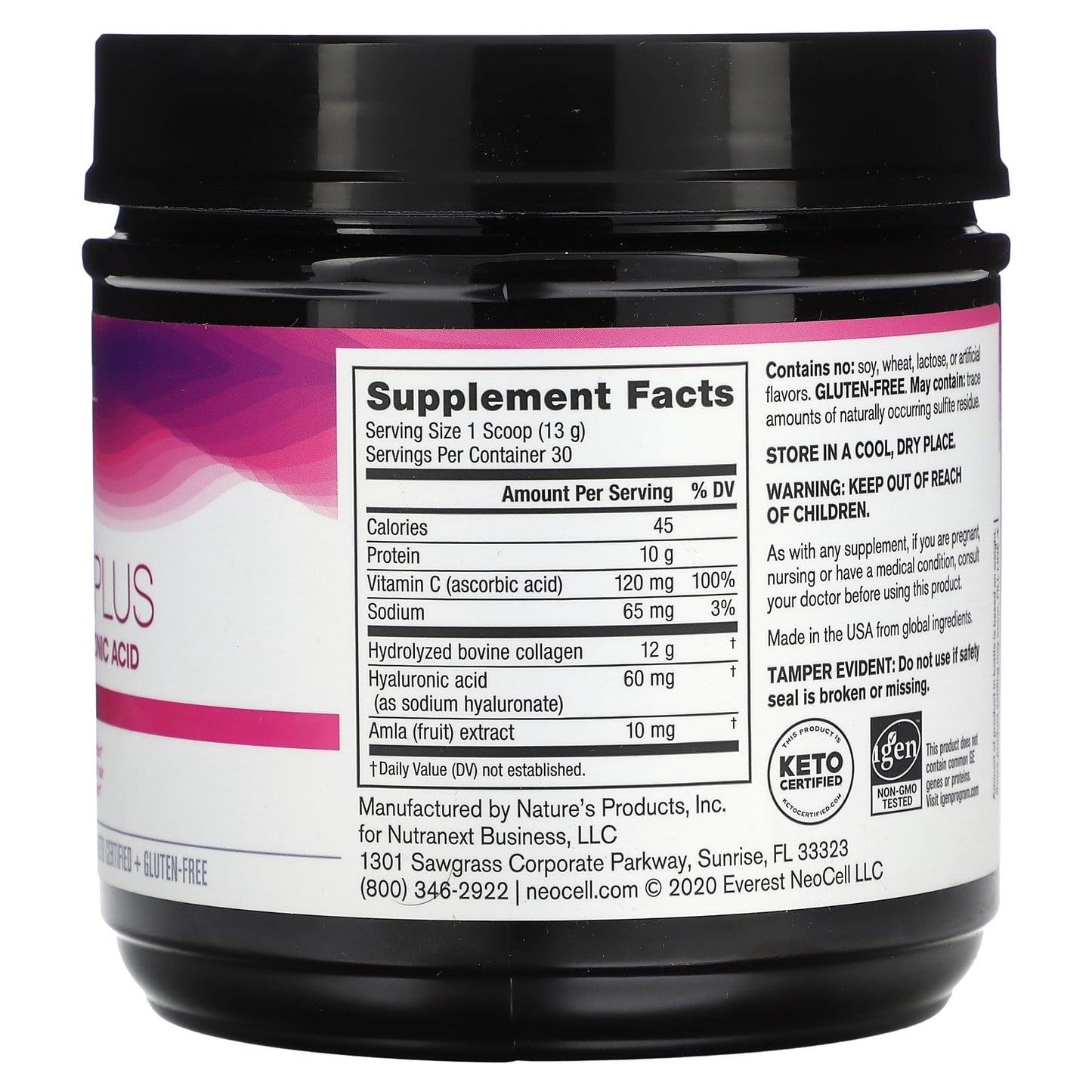 Neocell Laboratories, Super Collagen Plus with Vitamin C & Hyaluronic Acid, 13.7 oz (390 g) UPC 016185132559 | HiLife Vitamins