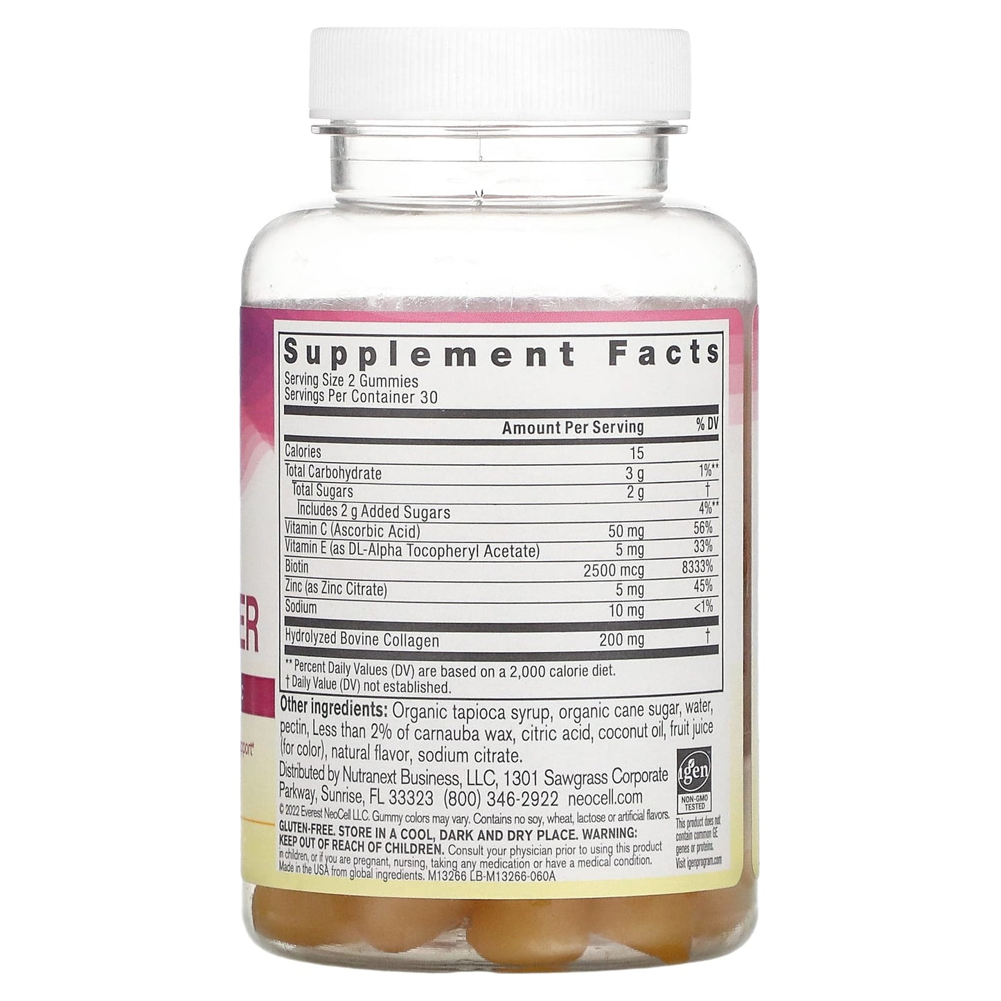 Neocell Laboratories, Hair, Skin & Nails Beauty Builder, Lemon, 60 Gummies UPC 016185132665 | HiLife Vitamins
