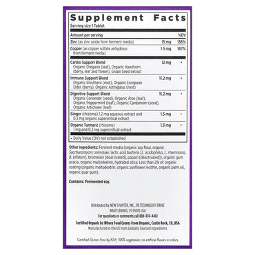New Chapter, Fermented Zinc Complex, 60 Vegetarian Tablets UPC 727783006455 | Hilife Vitamins