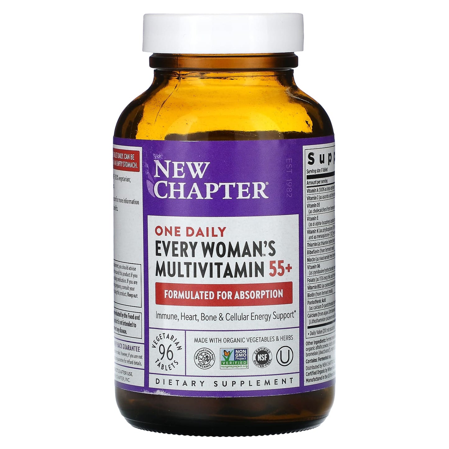 New Chapter, Every Woman™'s One Daily 55+, 96 Vegetarian Tablets UPC 727783901767 | HiLife Vitamins