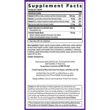 New Chapter, Daily Skin Renewal, 30 Capsules UPC 727783904577 | HiLife Vitamins