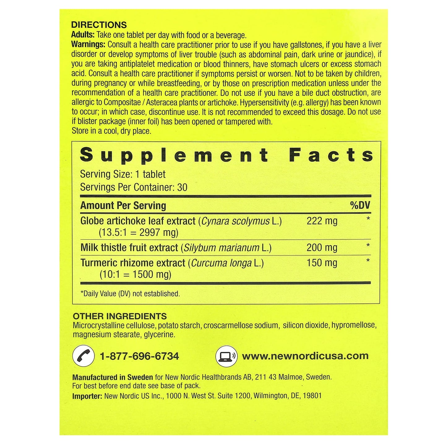 NEW NORDIC US, INC., Active Liver, 30 TABLET UPC 741805919554 | Hilife Vitamins