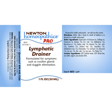 Newton Homeopathics Pro, Lymphatic Drainer, 1 Fl oz (30 ML) UPC 788199008730 | Hilife Vitamins