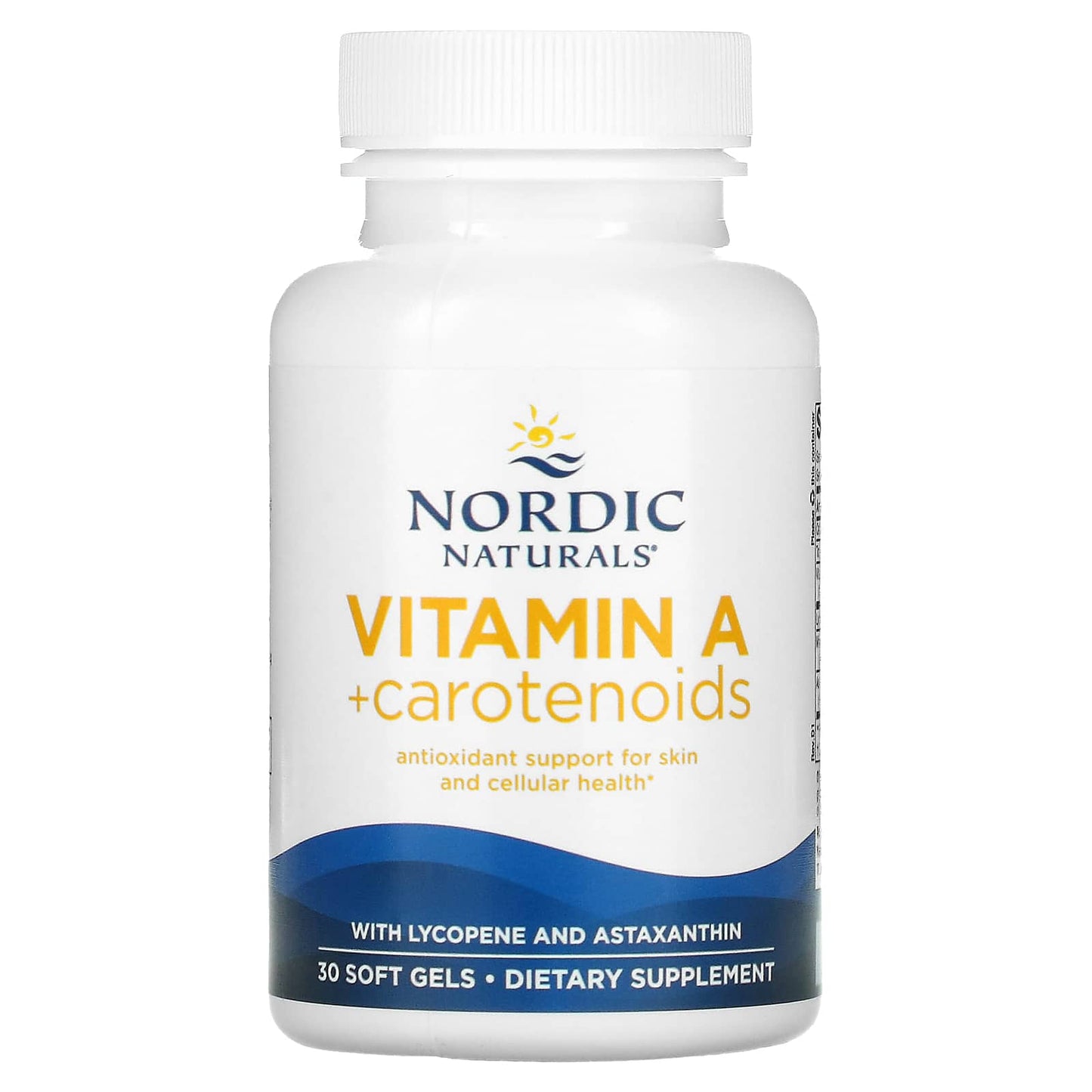 Nordic Naturals, Vitamin A +Carotenoids, 30 Softgels UPC 768990015304 | HiLife Vitamins