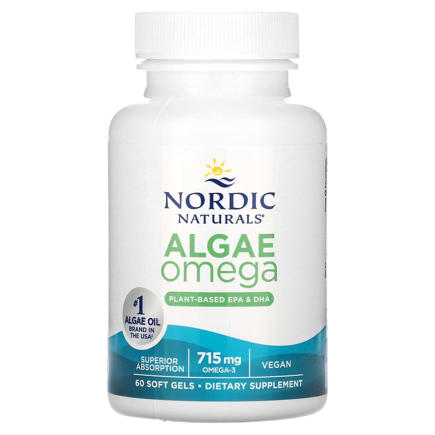 Nordic Naturals, Algae Omega, 715 mg, 60 Softgels UPC 768990016066 | HiLife Vitamins