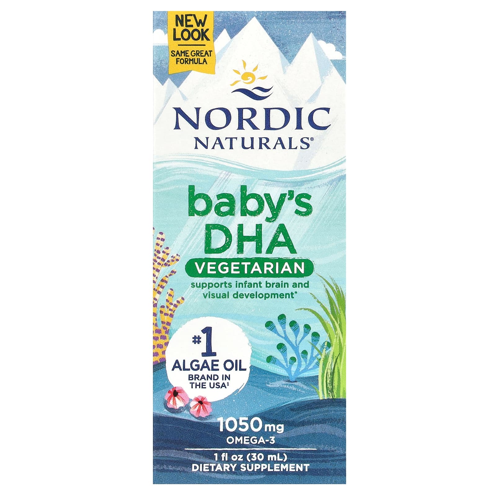Nordic Naturals, Baby's DHA, Vegetarian, 1,050 mg, 1 fl oz (30 ml) UPC 768990016707 | HiLife Vitamins