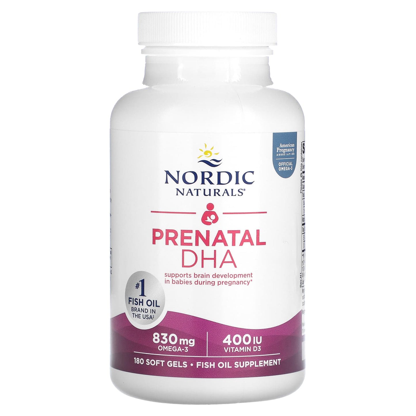 Nordic Naturals, Prenatal DHA, 180 Softgels UPC 768990017483 | HiLife Vitamins