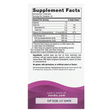 Nordic Naturals, Prenatal DHA, Strawberry, 90 Softgels UPC 768990017537 | HiLife Vitamins