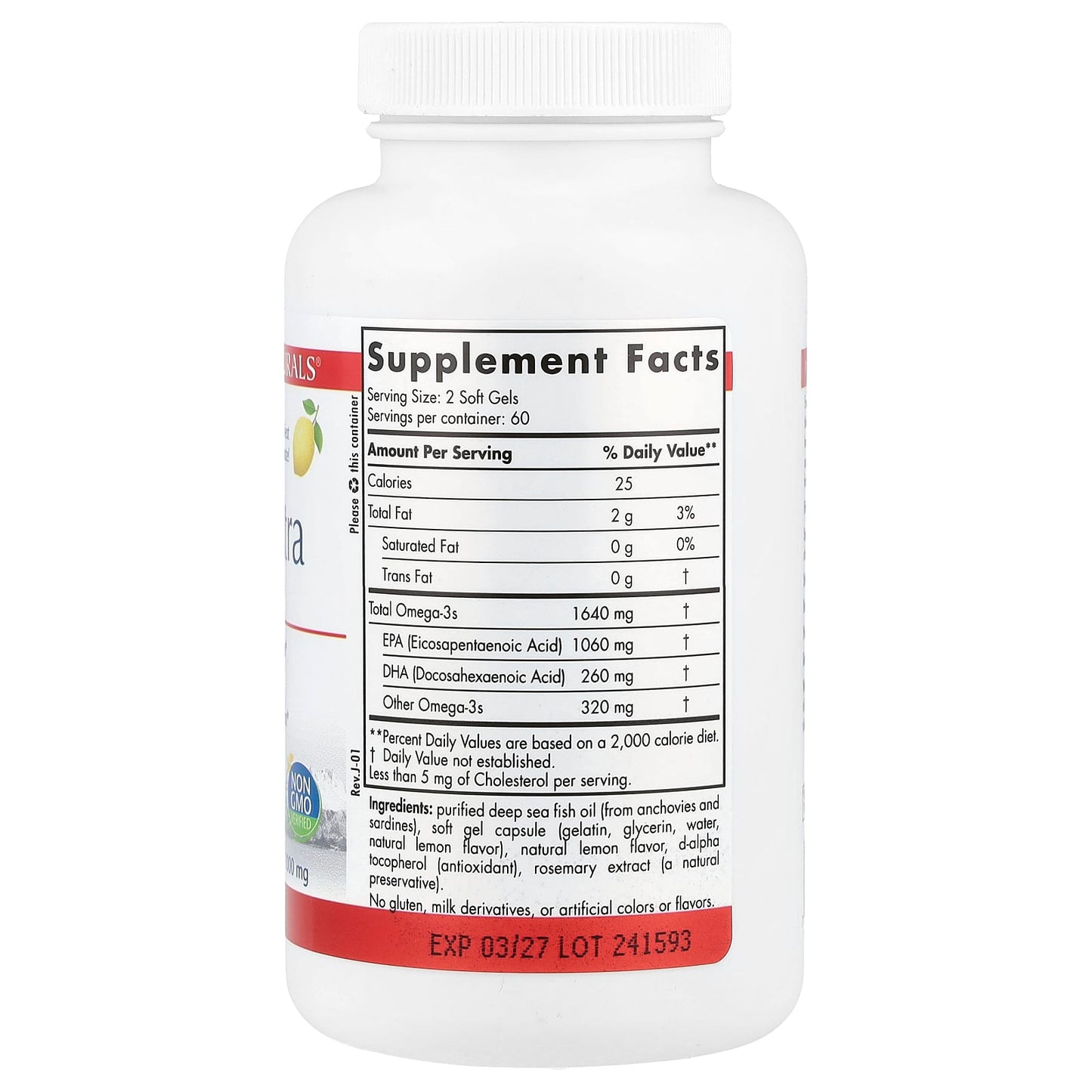 Nordic Naturals, ProEPA™ Xtra, Lemon, 120 Softgels UPC 768990070631 | HiLife Vitamins