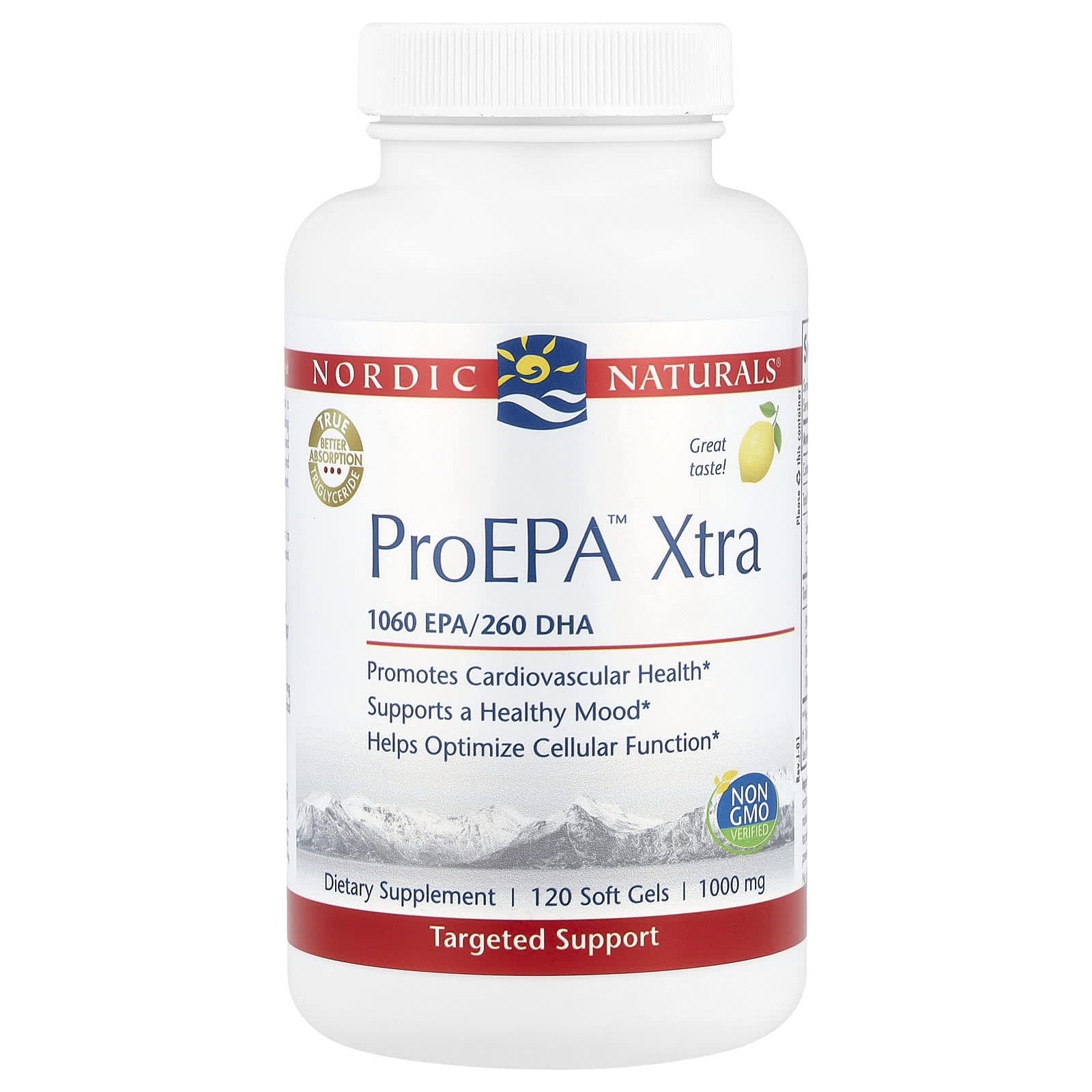 Nordic Naturals, ProEPA™ Xtra, Lemon, 120 Softgels UPC 768990070631 | HiLife Vitamins