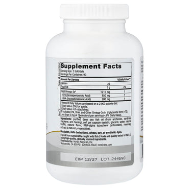 Nordic Naturals, ProEPA™, Lemon, 180 Soft Gels UPC 768990080616 | HiLife Vitamins