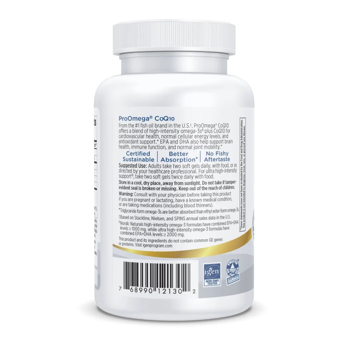 Nordic Naturals, ProOmega® CoQ10, 60 Softgels UPC 768990121302 | HiLife Vitamins