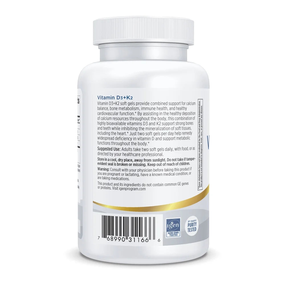 Nordic Naturals, Vitamin D3+K2, Orange Flavor, 120 Soft Gels UPC 768990311666 | HiLife Vitamins
