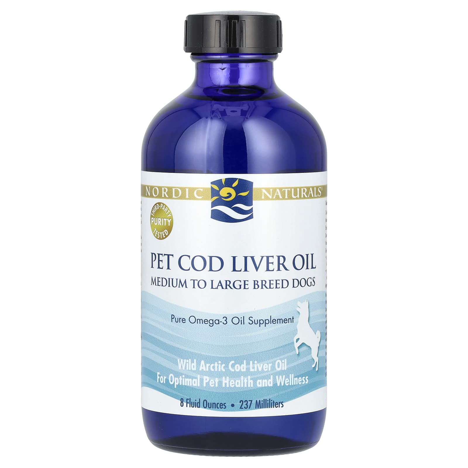 Nordic Naturals, Pet Cod Liver Oil, Medium to Large Breed Dogs, 8 fl oz (237 ml) UPC 768990537837 | HiLife Vitamins