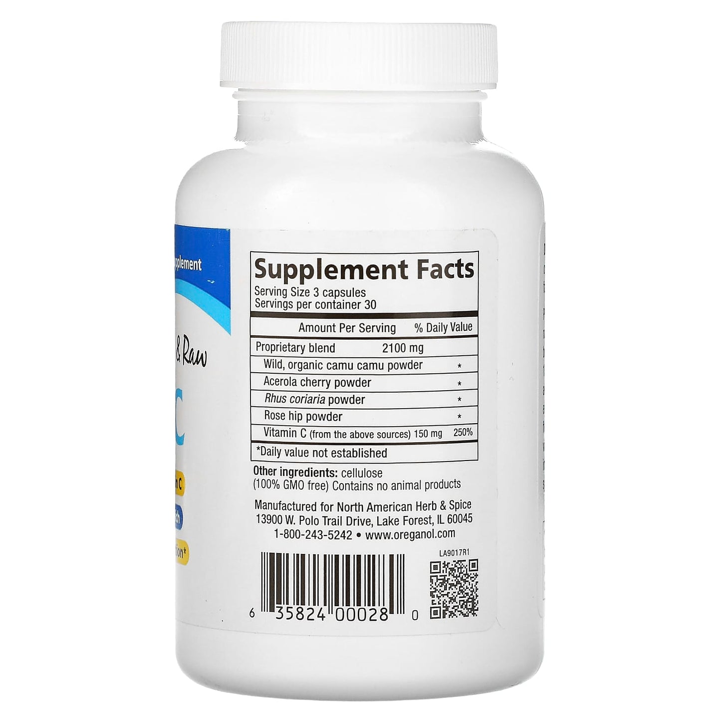 North American Herb, Purely-C, 90 Capsules UPC 635824000280 | Hilife Vitamins