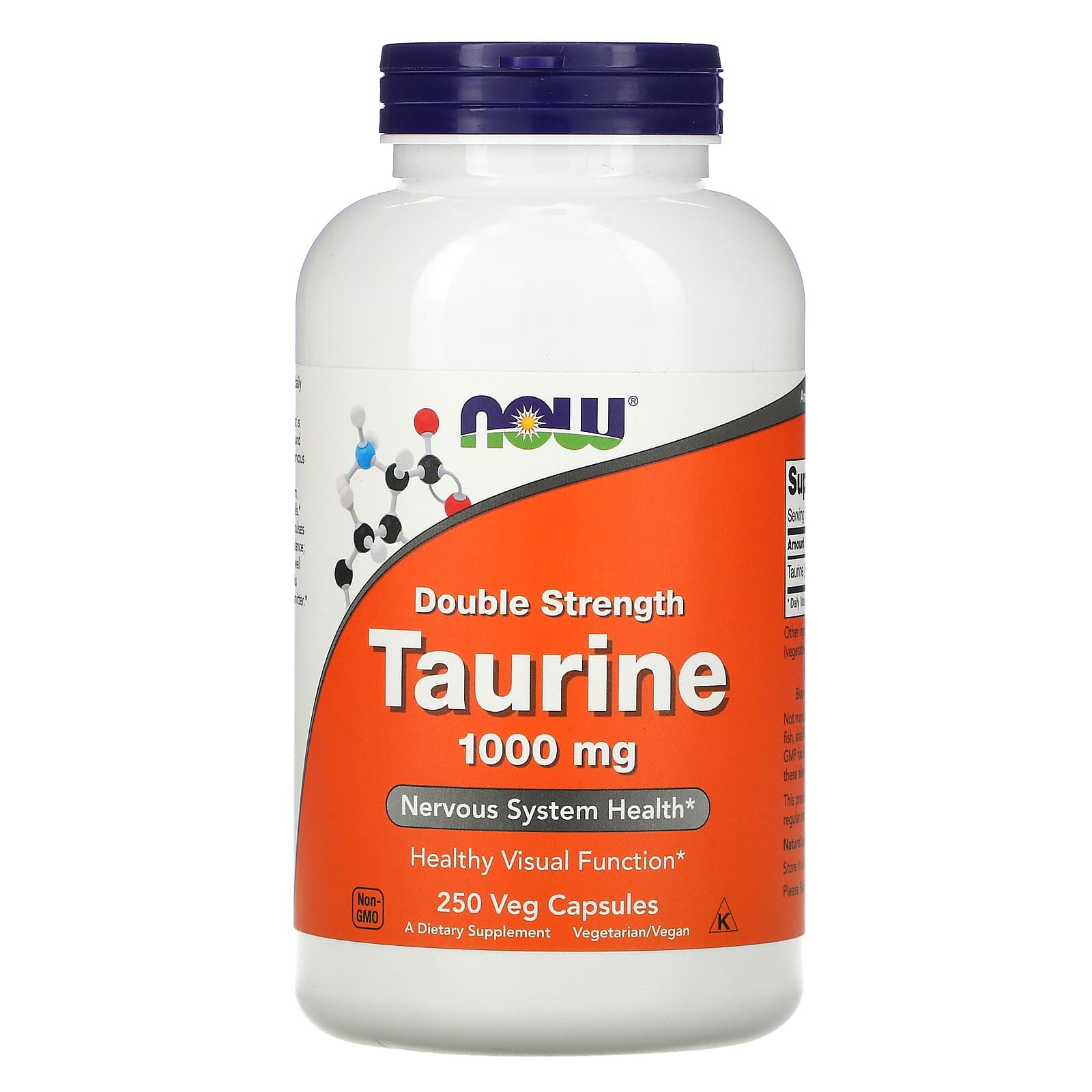 Now Foods, TAURINE 1000mg, 250 Capsules UPC 733739001436 | HiLife Vitamins