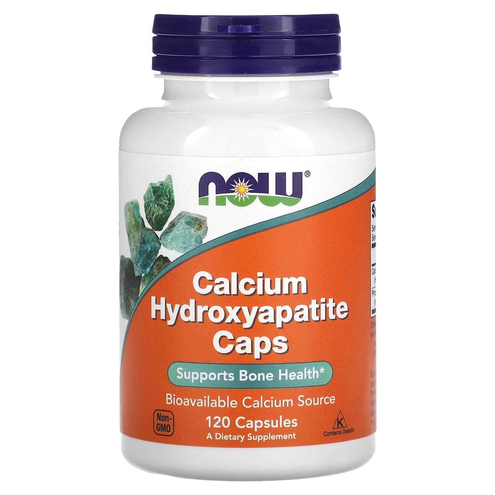Now Foods, Calcium Hydroxyapatite, 120 Capsules UPC 733739012531 | HiLife Vitamins