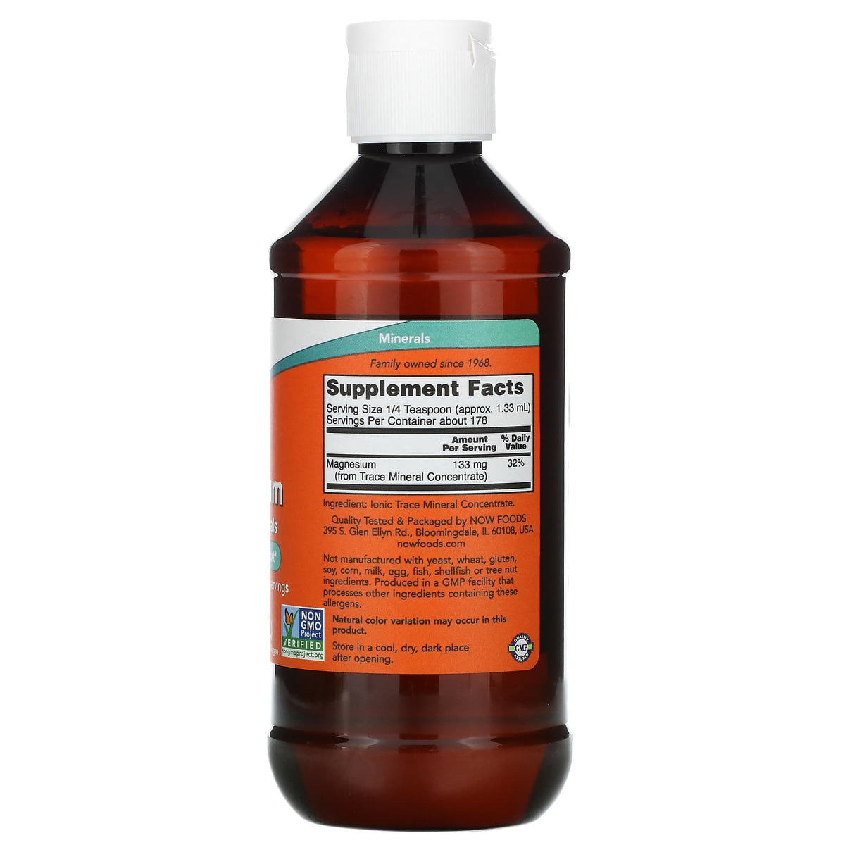 Now Foods, Magnesium/Trace Mins, 8 OZ Liquid UPC 733739012883 | Hilife Vitamins