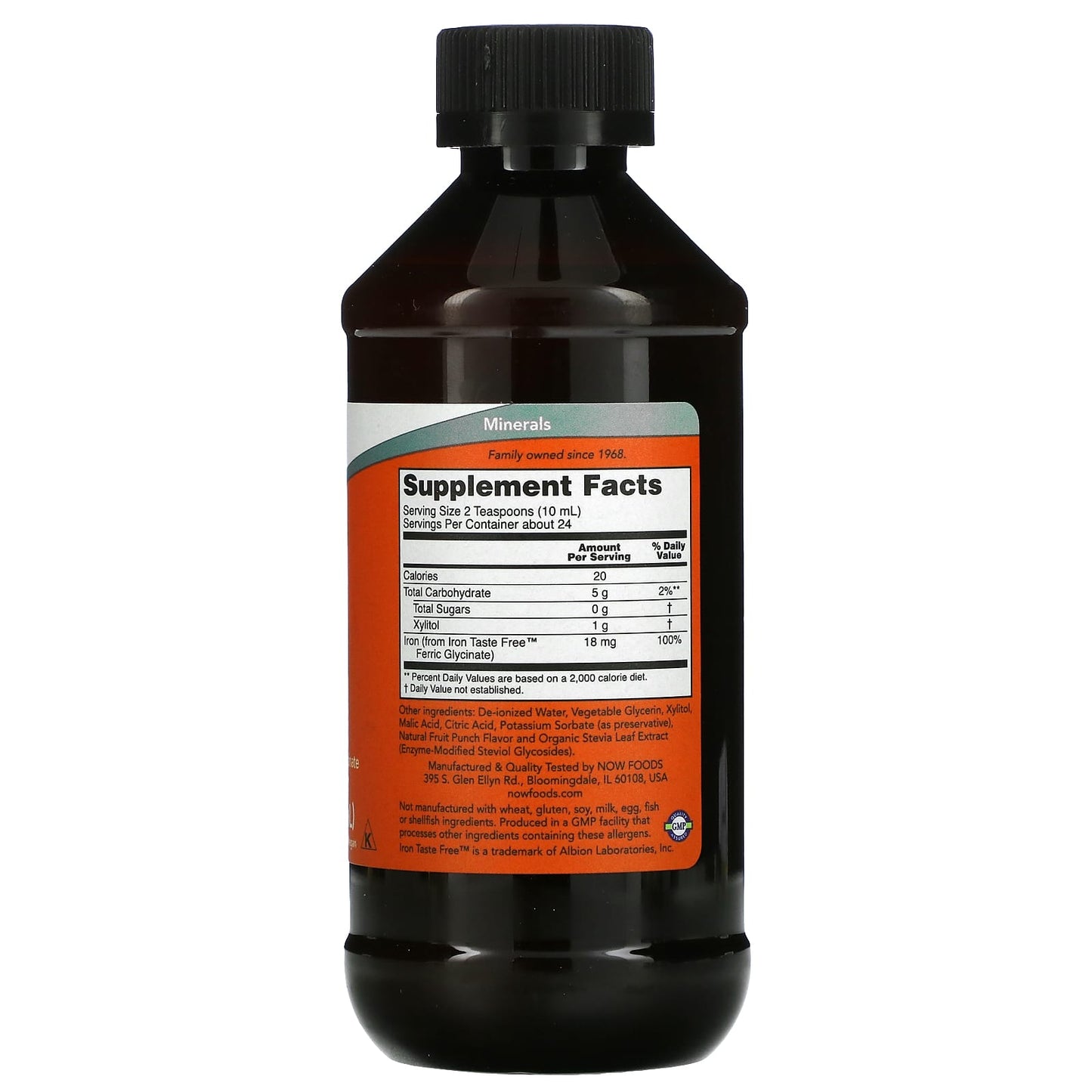 Now Foods, Iron, 8 OZ Liquid UPC 733739014474 | HiLife Vitamins