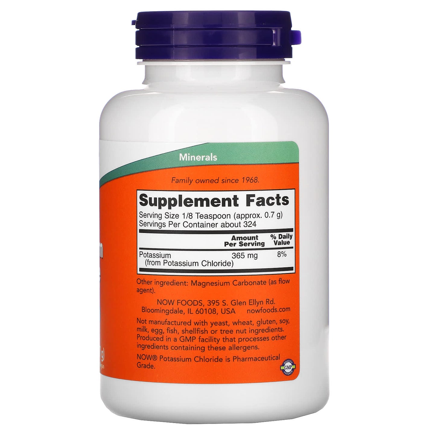 Now Foods, Potassium Chloride, 8 OZ Powder UPC 733739014504 | HiLife Vitamins