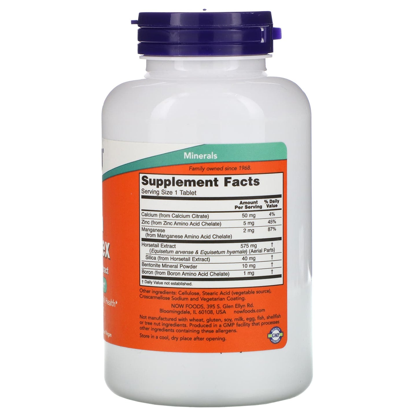 Now Foods, Silica Complex, 180 Tablets UPC 733739014924 | HiLife Vitamins