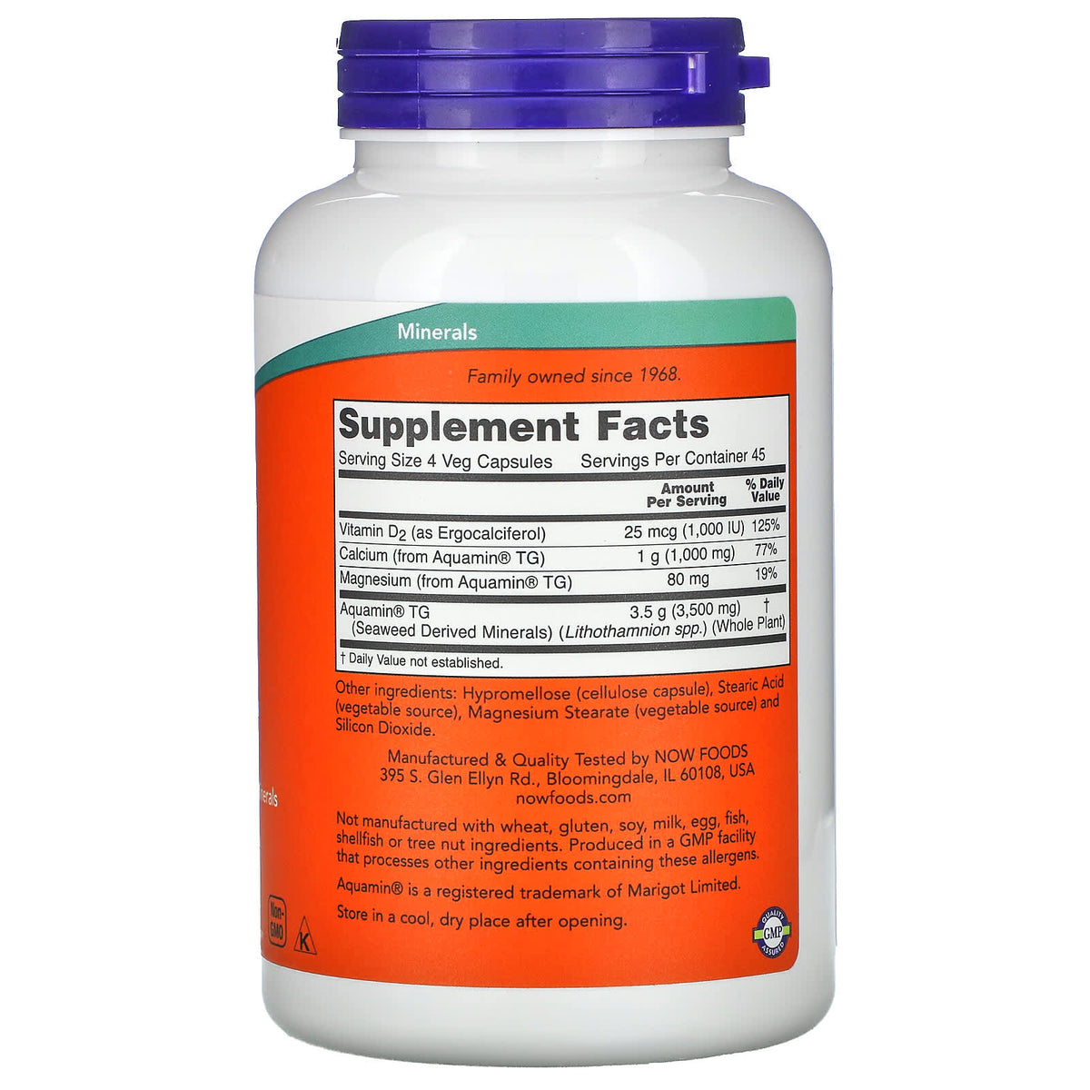 Now Foods, Red Mineral Algae, 180 Vegetarian Capsules UPC 733739015389 | Hilife Vitamins