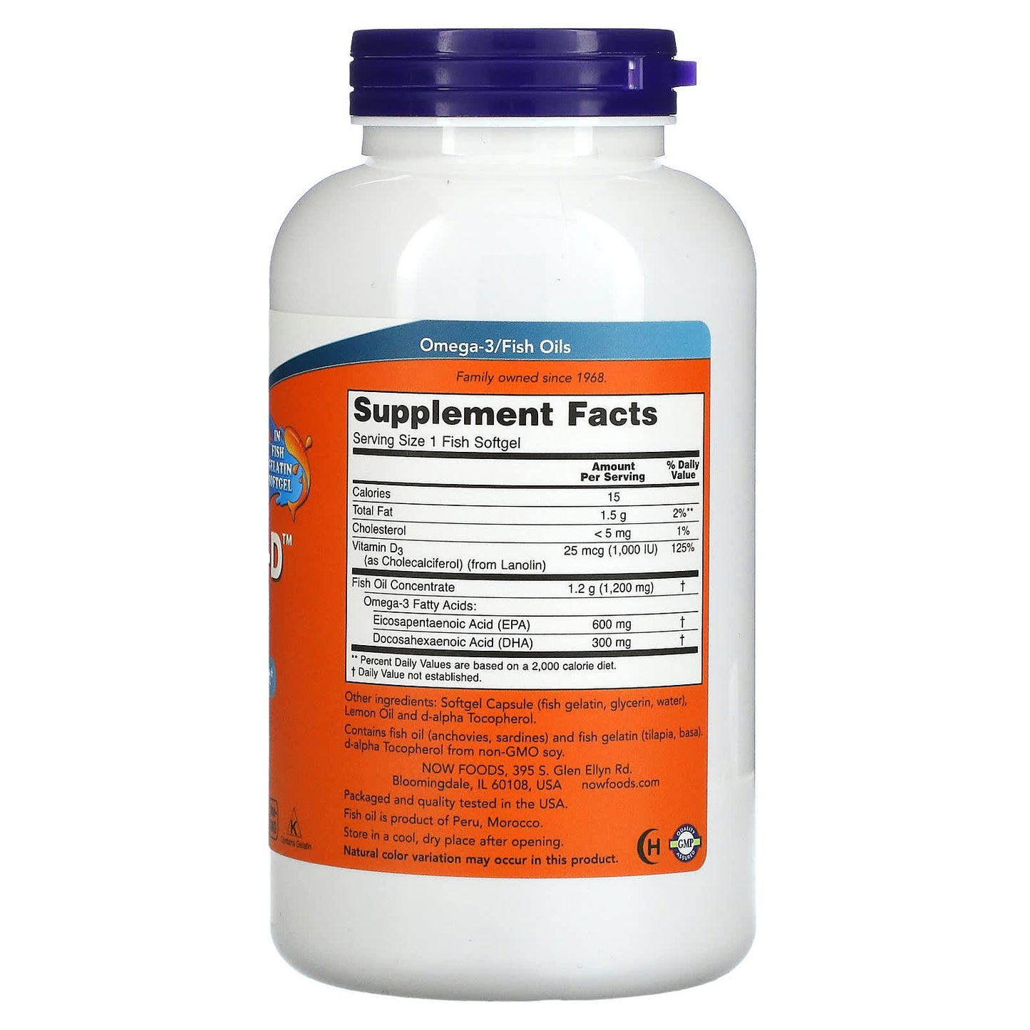 Now Foods, ULTRA OMEGA 3-D, 180 Softgels UPC 733739016645 | HiLife Vitamins