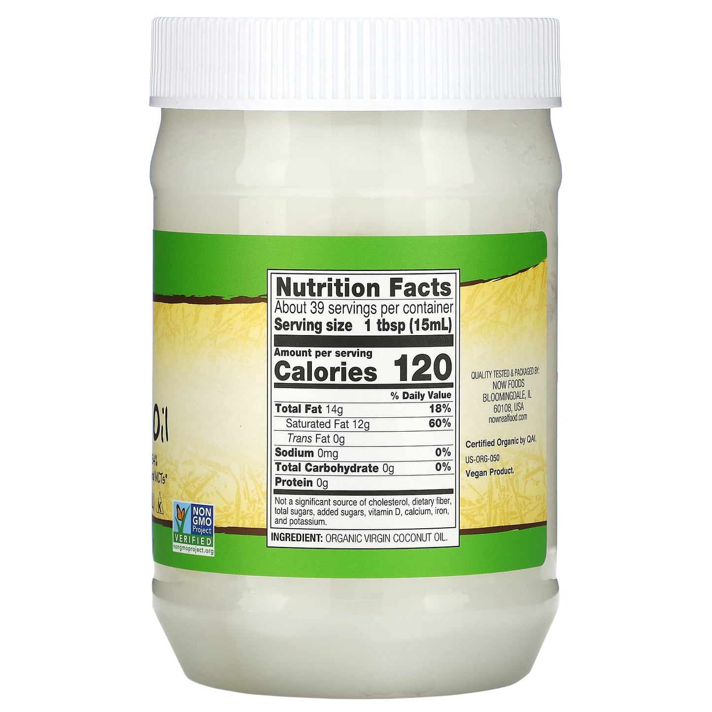 Now Foods, Organic Coconut Oil Virgin, 1 Fl. Oz UPC 733739017260 | HiLife Vitamins