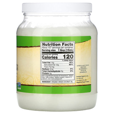 Now Foods, Organic Coconut Oil Virgin, 54 OZ oil UPC 733739017352 | HiLife Vitamins